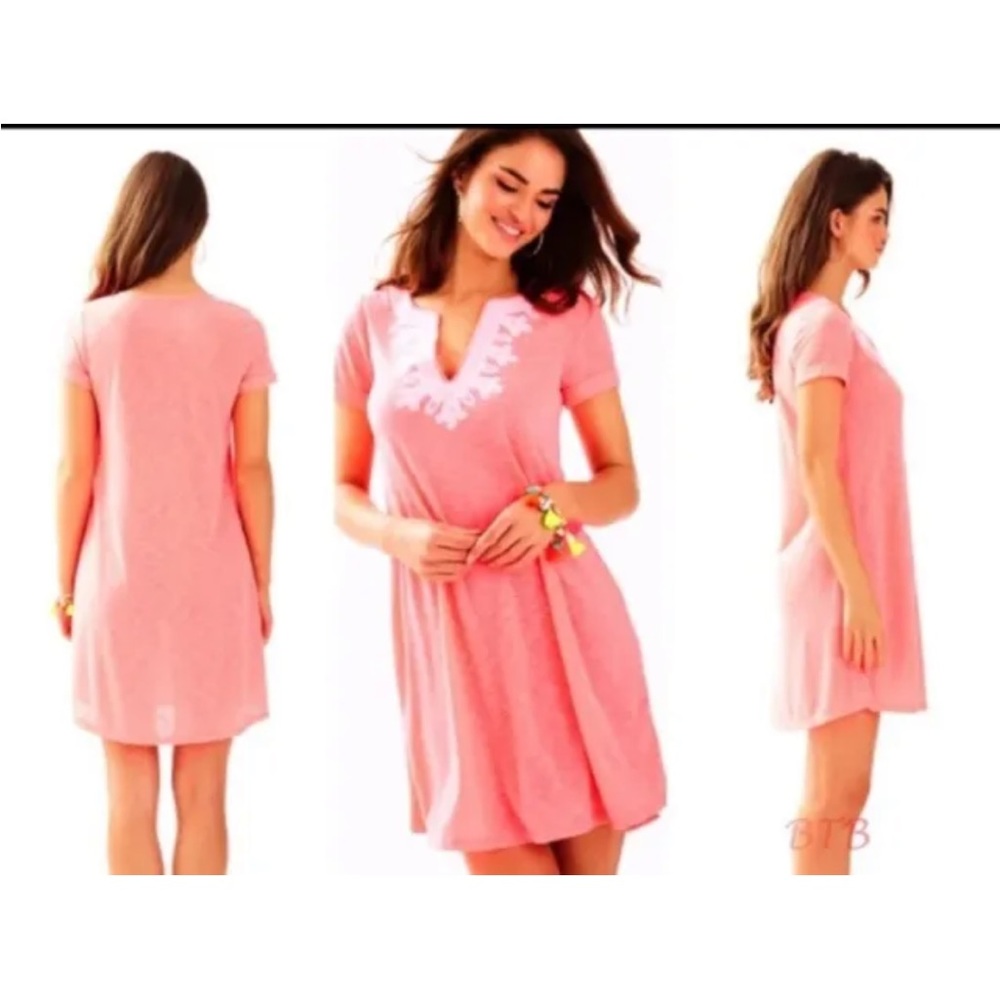 Lilly Pulitzer Maisy T-Shirt Dress Size Small Coral Reef